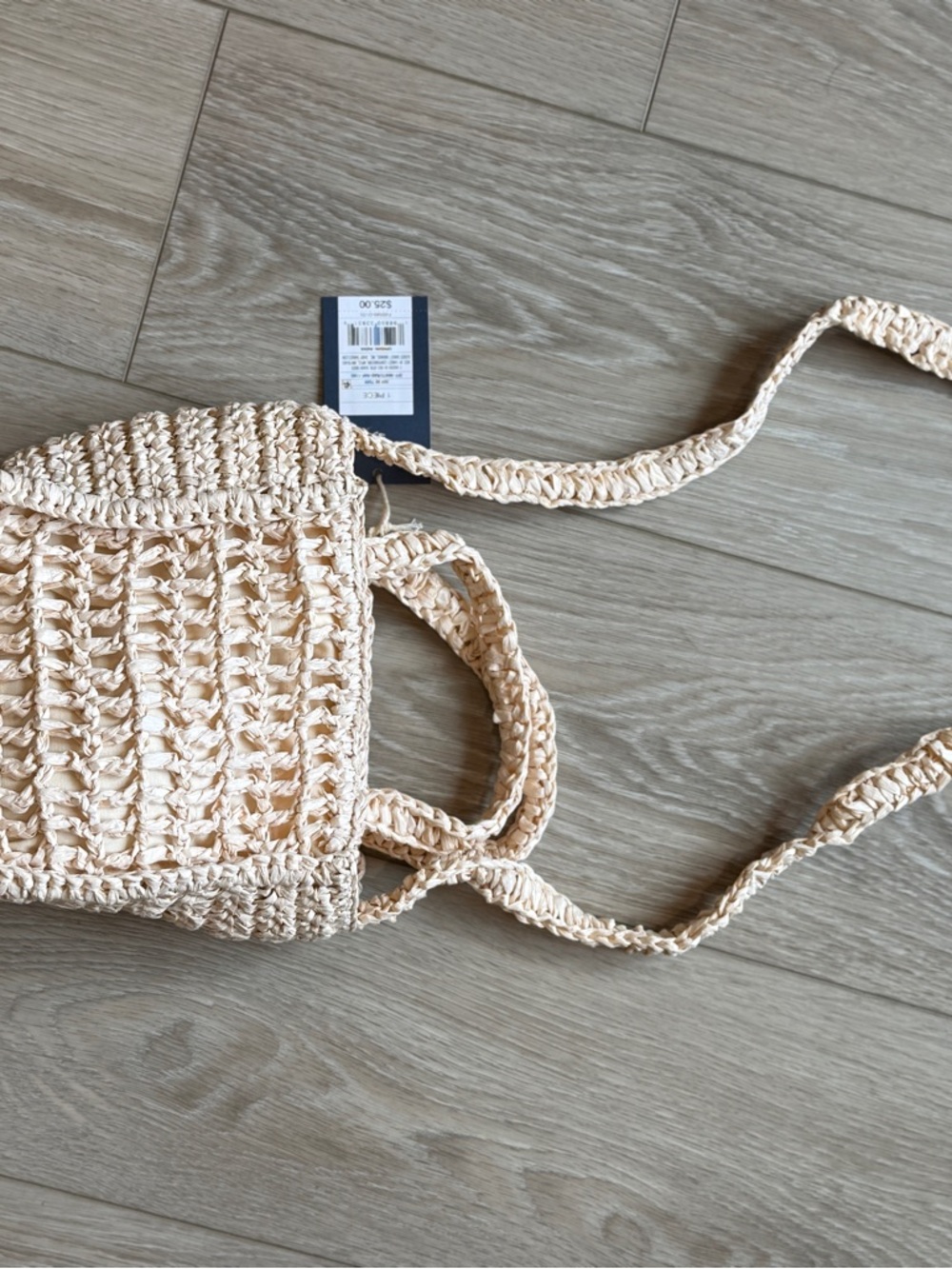 Universal Thread Women's AMORE Straw Crochet Mini Tote Crossbody Bag - NWT - Picture 5 of 5